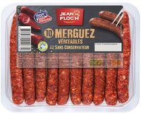Veritables merguez JEAN FLOC'H, 10 pieces