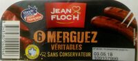 Merguez boeuf mouton JEAN FLOC'H, 6 pieces