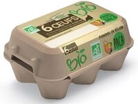 6 œufs bio Les Œufs de chez Nous de poules élevées en plein air issus de l'agriculture biologique
