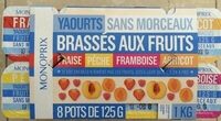 Yaourts sans morceaux brassés aux fruits