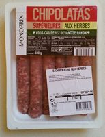 Chipolatas supérieures aux herbes
