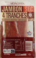 Jambon sec salé au sel sec affiné 7 mois