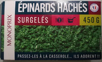 Épinards hachés surgelés