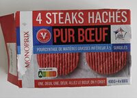 4 steaks hachés pur boeuf