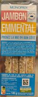 Jambon emmental sur pain de mie complet