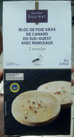 Bloc de Foie Gras de canard de cdu Sud-Ouest avec morceaux IGP