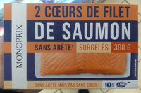 Coeurs de filet de saumon, sans arêtes, surgelés
