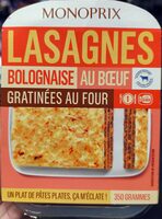 Lasagnes bolognaise pur boeuf gratinées au four