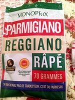 Parmigiano Reggiano AOP râpé (28% MG) - 70 g - Monoprix