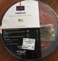 Carpaccio, sauce basilic citron, viande bovine charolaise