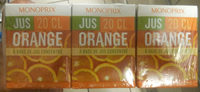 Jus d'orange - à base de jus concentré