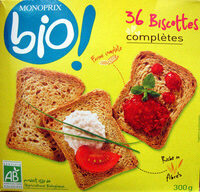 36 Biscottes complètes Bio Monoprix
