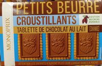 Petits beurre croustillants tablette de chocolat au lait