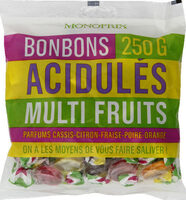 Bonbons acidulés multifruits