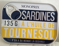 Sardines à l'huile de tournesol