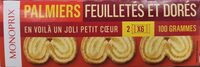 Palmiers feuilletés et dorés