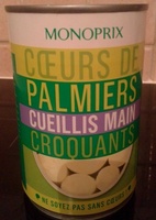 Coeurs de palmiers cueillis main croquants