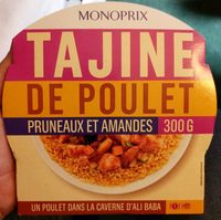 Tajine de poulet pruneaux et amandes