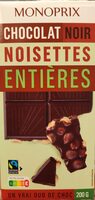 Chocolat noir aux noisettes entières