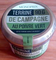 Terrine de campagne au poivre vert
