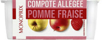 Compote allégée pomme fraise 30% de sucres en moins