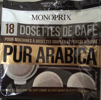 Dosettes de café pur arabica