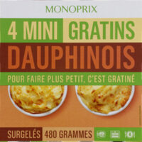 Gratins dauphinois, surgelés