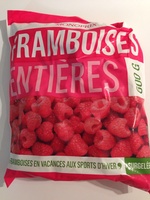Framboises entières, surgelées