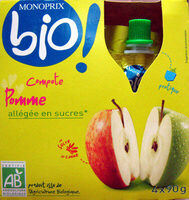 Compote Pomme allégée en sucres