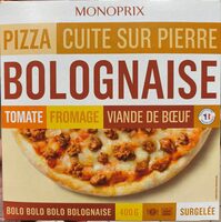 Pizza Cuite sur Pierre Bolognaise