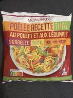 Poêlée recette thaï au poulet et aux légumes surgelée