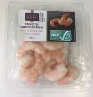 Crevettes tropicales roses décortiqués fermes et croquante