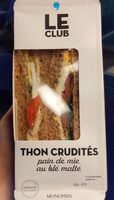 Thon crudités pain de mie au blé maltais