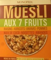 Monoprix Muesli aux 7 fruits