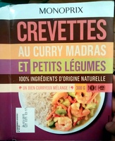 Crevettes au curry madras et petits légumes
