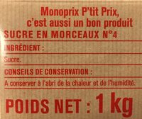 Sucre en morceaux