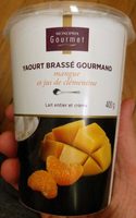 Yaourt brassé gourmand mangue et jus de clémentine