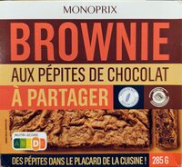 Brownie aux pépites de chocolat à partager