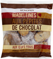 Madeleines aux pépites de chocolat aux oeufs frais