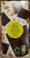 Chocolat noir degustation éclats d’amandes caramélisés
