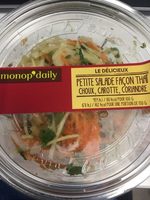 Salade chou carotte coriandre assaisonnée sauce aigre douce