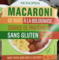 Macaroni de maïs à la bolognaise