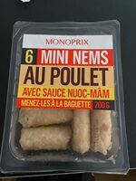 Mini nems au poulet avec sauce nuoc-mâm