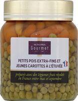 Petits pois extra-fins et jeunes carottes à l'étuvée