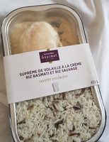 Suprême de volaille à la crème riz basmati est riz sauvage