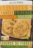 Galettes panées Sarrasin Boulgour Poireaux