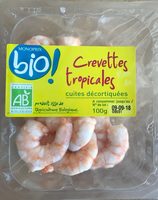 Crevettes tropicales cuites et décortiquées