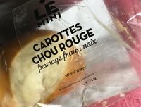 Le mini carottes chou rouge fromage frais noix