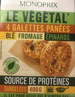 4 Galettes Panées Blé, Fromage, Épinards