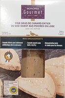 Foie gras de canard entier du sud-ouest au poivre en lobe